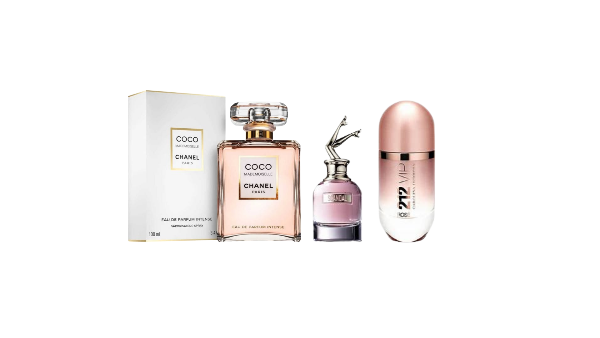 Combo Dama 3 perfumes chanel, scandal, 212 vip - Perfumes de Lujo